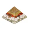 Gomti Chakra Pyramid with Red and White Chirmi Seeds