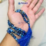 Lapis Lazuli Japa Mala 108 Beads holding in hands