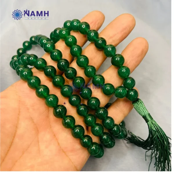 Green Jade Japa Mala 108 Beads