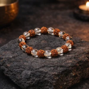 Rudraksha Sphatik Bracelet