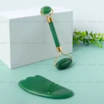 Green Jade Face Roller with gua sha