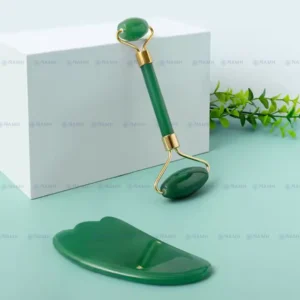 Green Jade Face Roller with gua sha