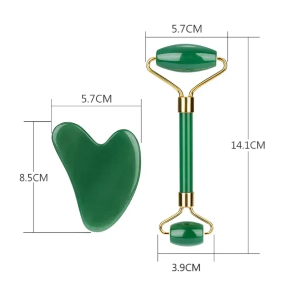 Green Jade Face Roller dimension
