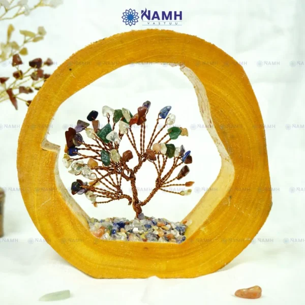 7 Chakra Tree with Wooden Ring