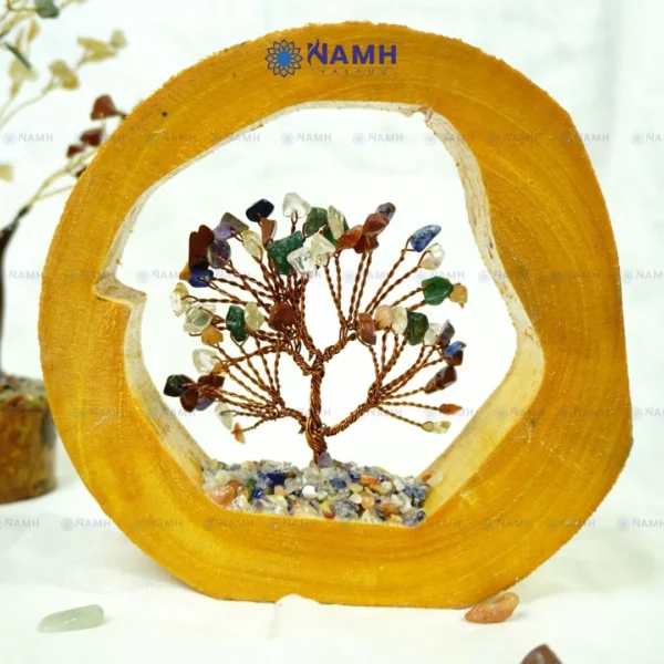 7 Chakra Tree with Wooden Ring