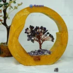 Amethyst Tree with Wooden Ring