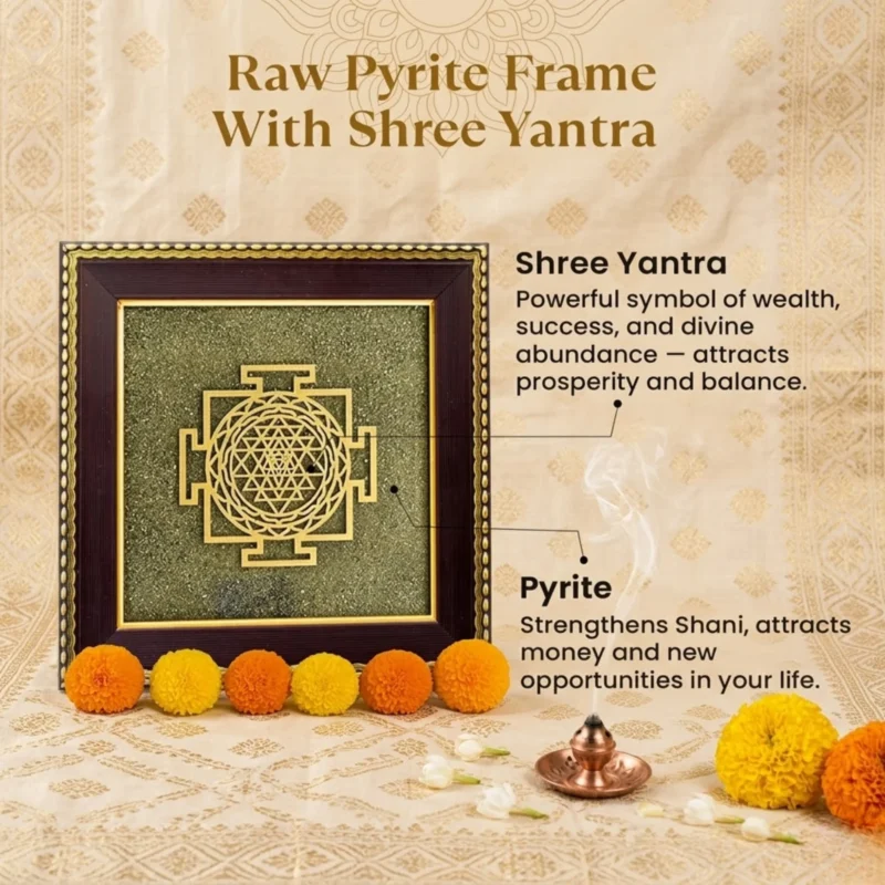 shree yantra pyrite frame features