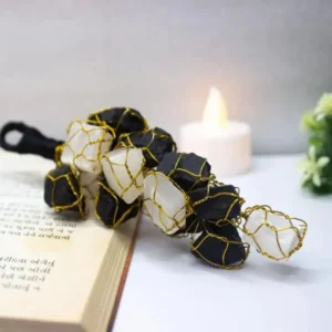 Black Tourmaline and Selenite Hanging