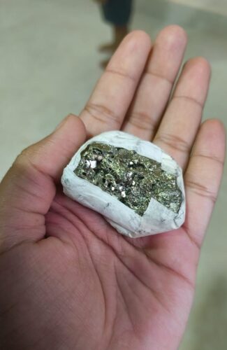 100% Natural Raw Pyrite Stone (50–70g) | For Wealth, Prosperity & Financial Growth | Confidence, Success & Vastu Protection for Home/Office photo review