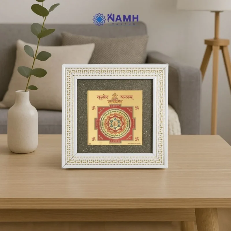 Kuber Yantra on Raw Pyrite Frame