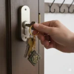 Pyrite keychain with zibu symbol