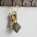 Pyrite keychain with zibu symbol n keyholder