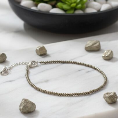 pyrite anklet for women