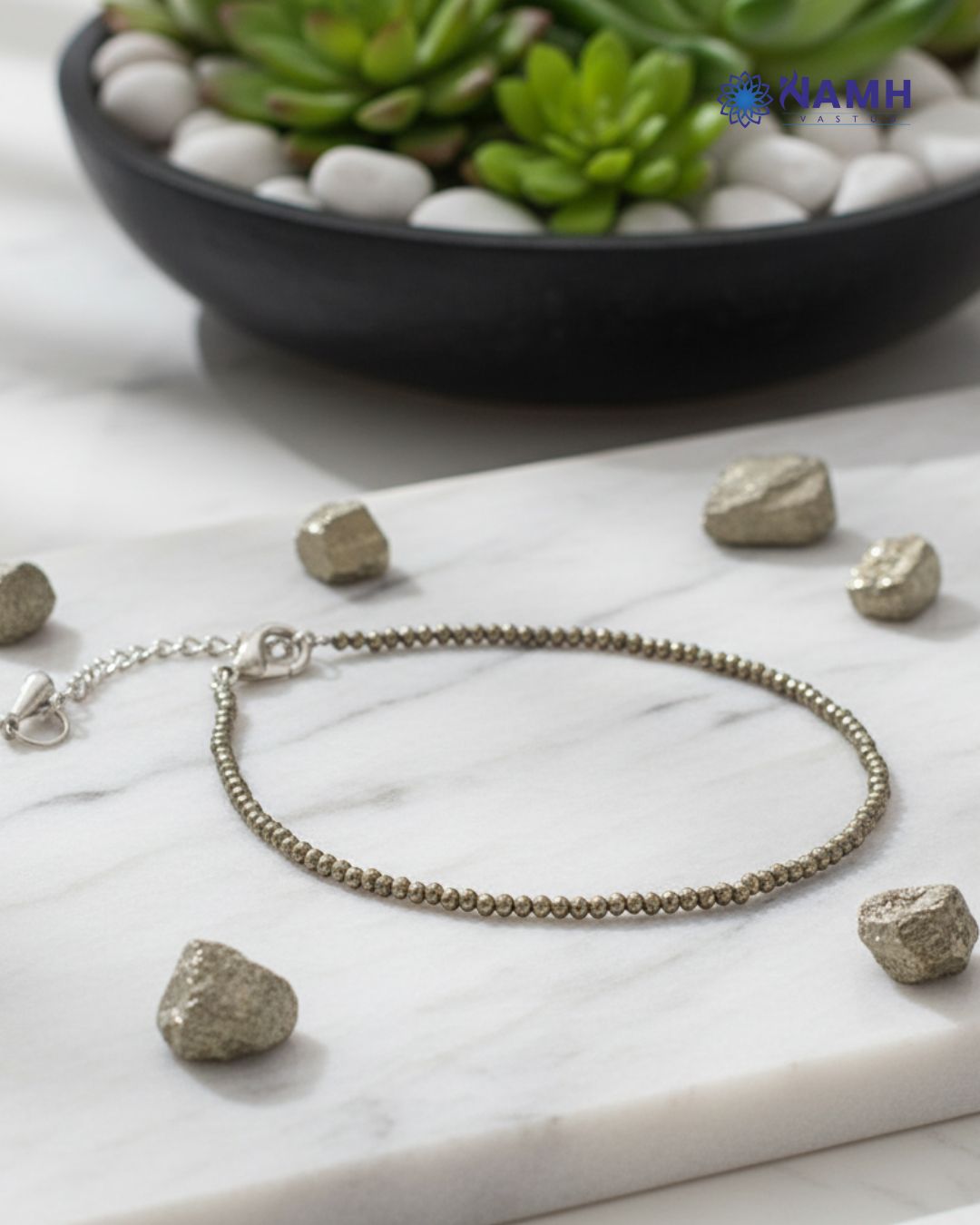 pyrite anklet for women