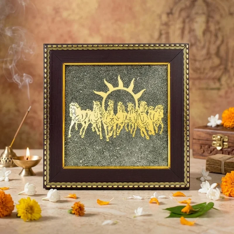 7 running horse pyrite frame