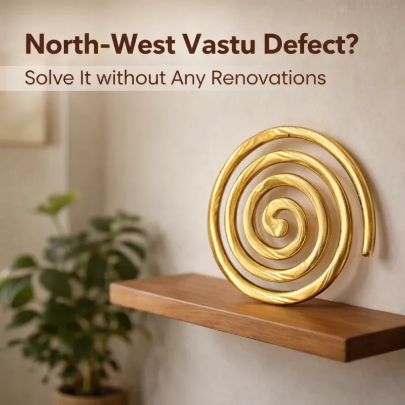 brass helis north west directiin vastu defect