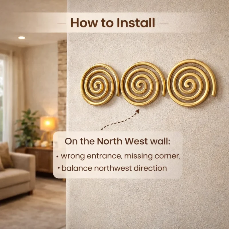 brass helix for north west direction how to install image