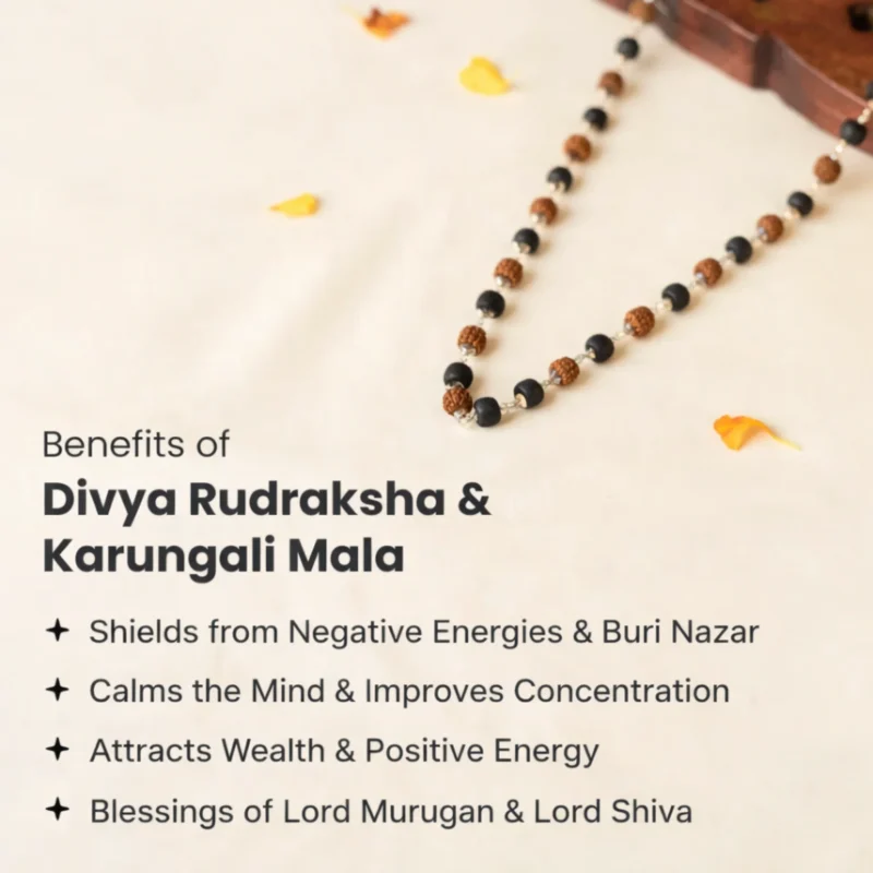 benefits of karungali and rudraksha mala