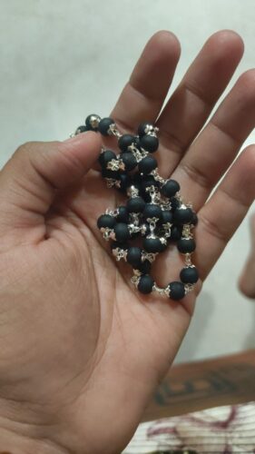 Karungali Malai with Silver Cap Plated photo review