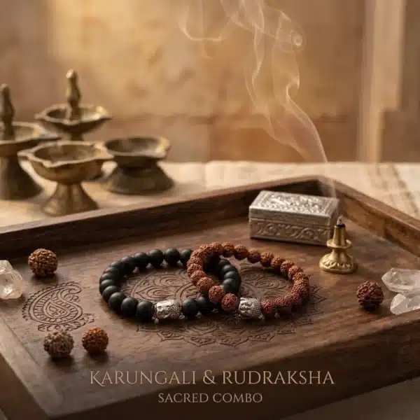 Rudraksha & Karungali Bracelet Combo