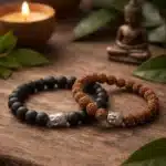 Rudraksha & Karungali Bracelet Combo in table