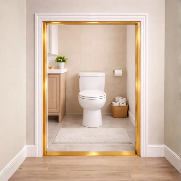 Vastu Brass Strip install on door