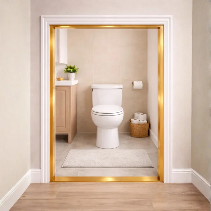 Vastu Brass Strip install on door