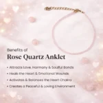 benefits of Rose Quartz Anklet