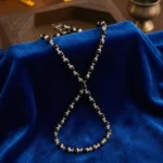 karungali mala on blue cloth