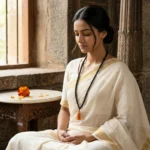 women wearing karungali mala