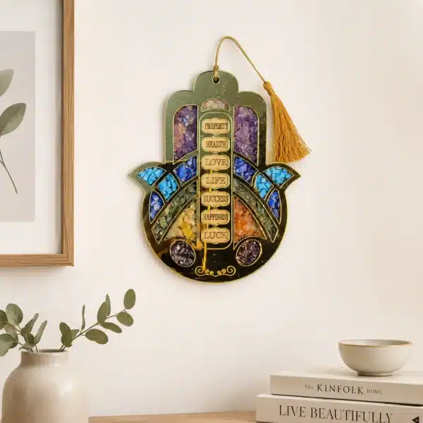 7 Chakra Hamsa Hand Hanging in wall