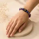 girl wearing Aquarius Zodiac Bracelet (कुंभ राशि)